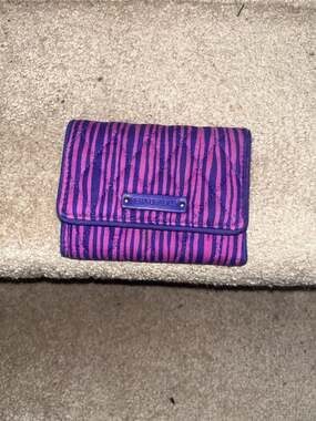 Vera Bradley Petite Trifold Wallet in Impressionista Stripe